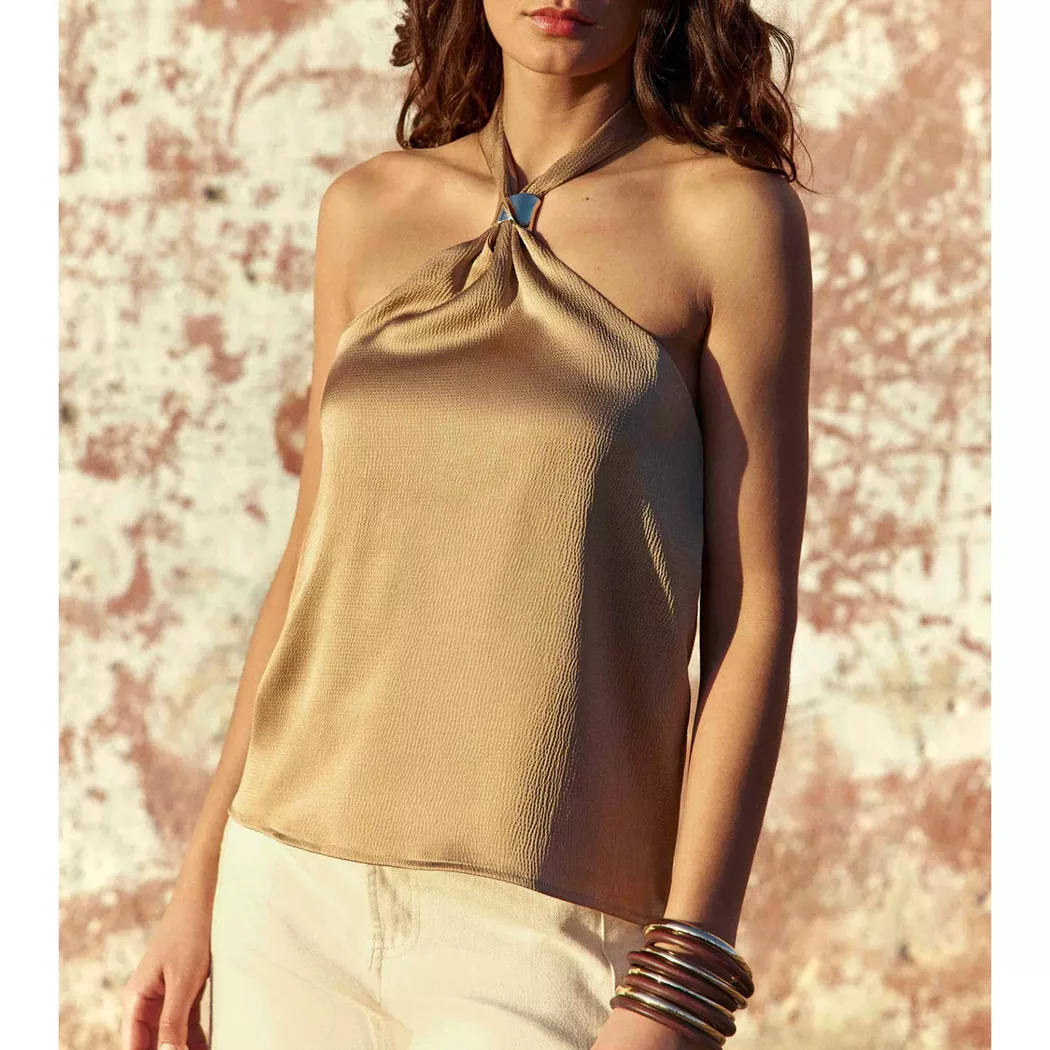 La Petite Etoile - Top, für Damen, Taupe, Größe L