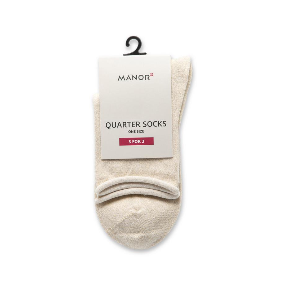 Manor Woman Quarter Lurex Sock  