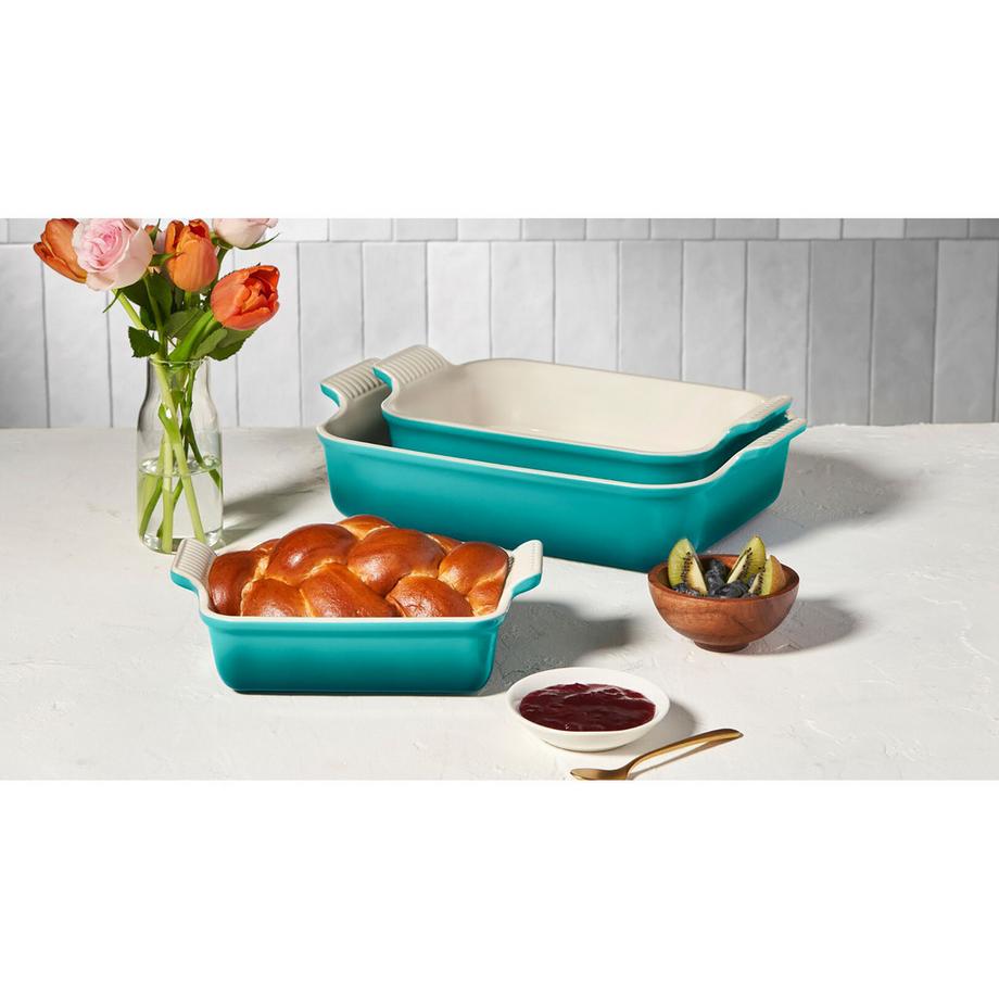 LE CREUSET Plat à gratin Tradition, Bleu Riviera 