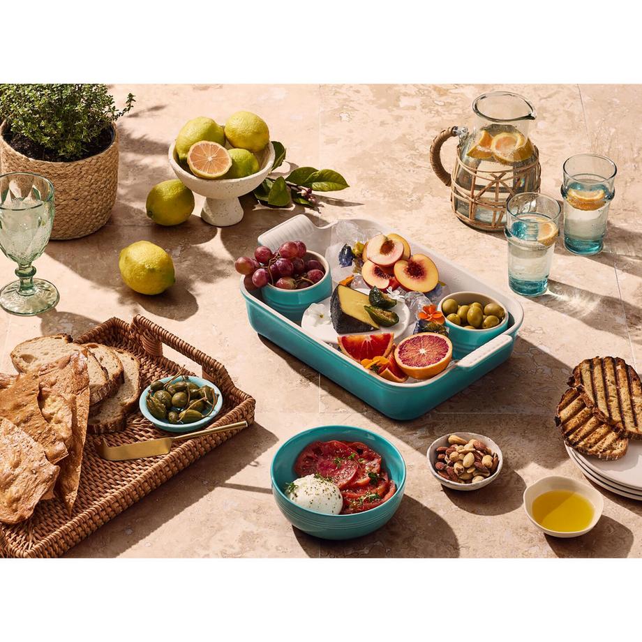 LE CREUSET Plat à gratin Tradition, Bleu Riviera 