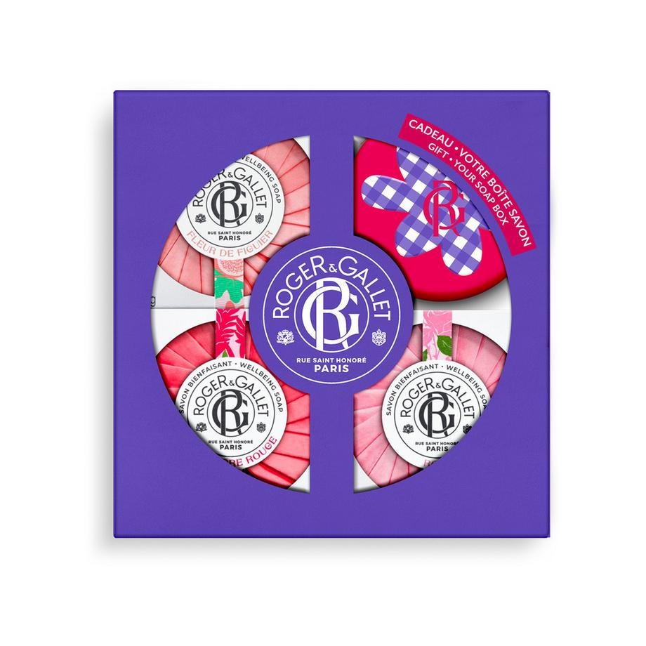 Coffret Fleur De Figuier + Gingembre Rouge + Rose + Boîte