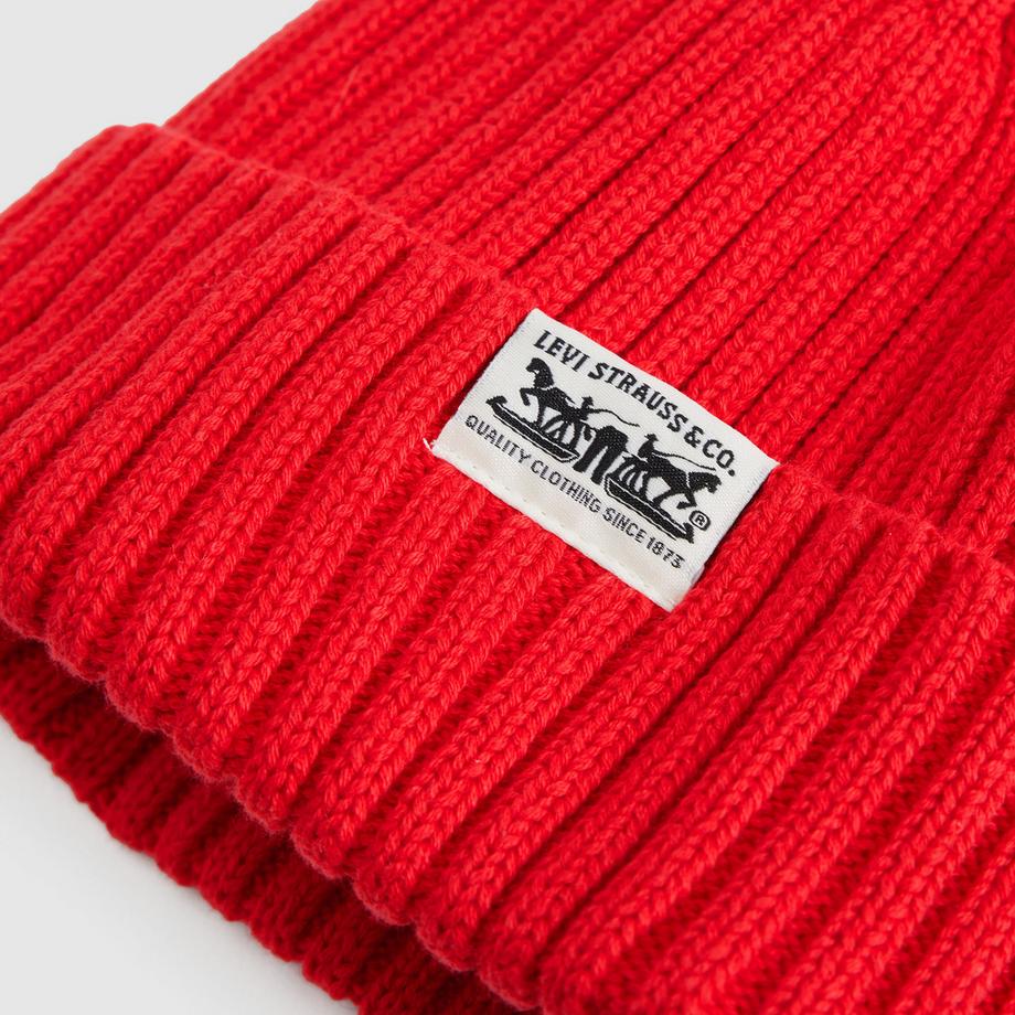 Levi's® Gerippter Beanie mit Krempe  