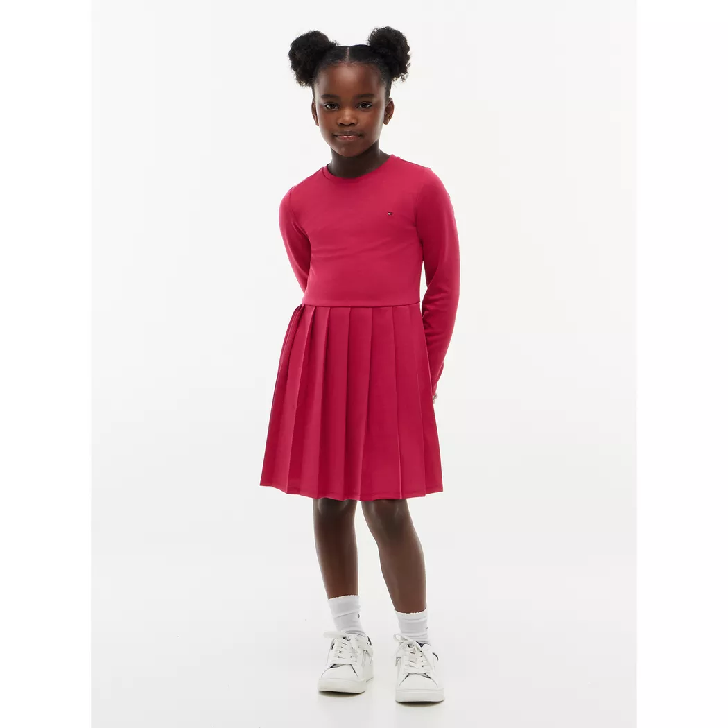 TOMMY HILFIGER Vestido de niña rojo oscuro | 164