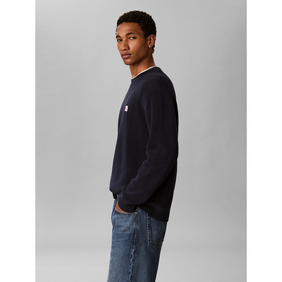 Calvin Klein Jeans Pull col rond côtelé  