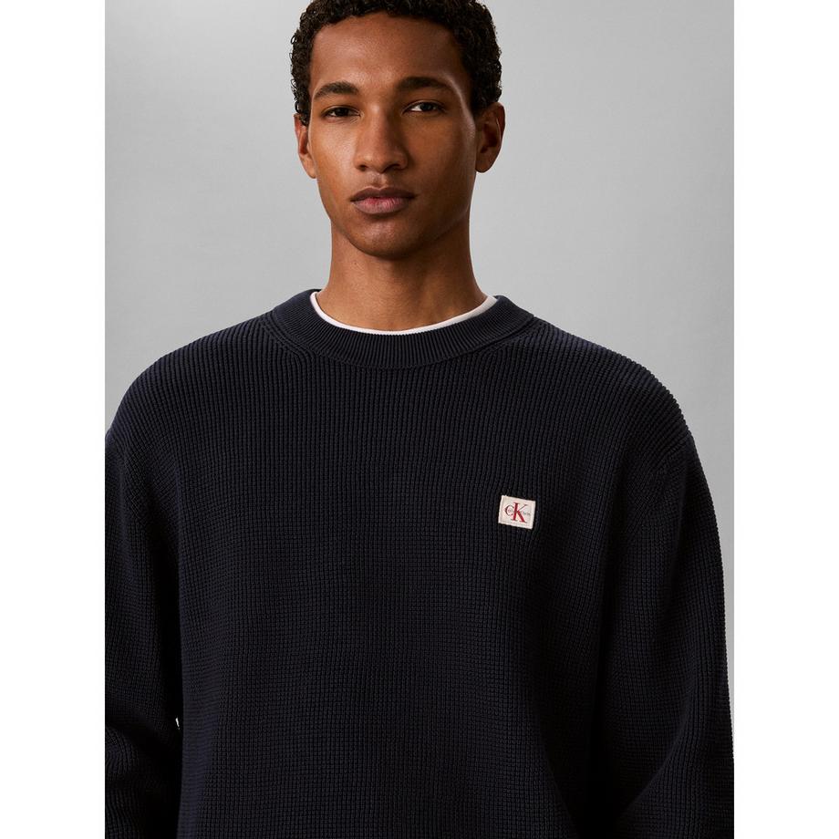 Calvin Klein Jeans Pull col rond côtelé  
