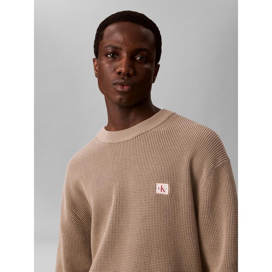 Calvin Klein Jeans Pull col rond côtelé  