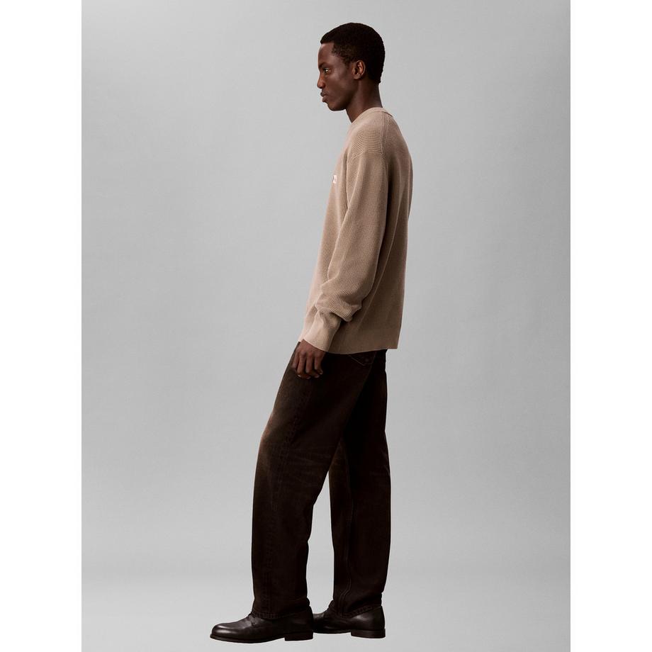 Calvin Klein Jeans Pull col rond côtelé  