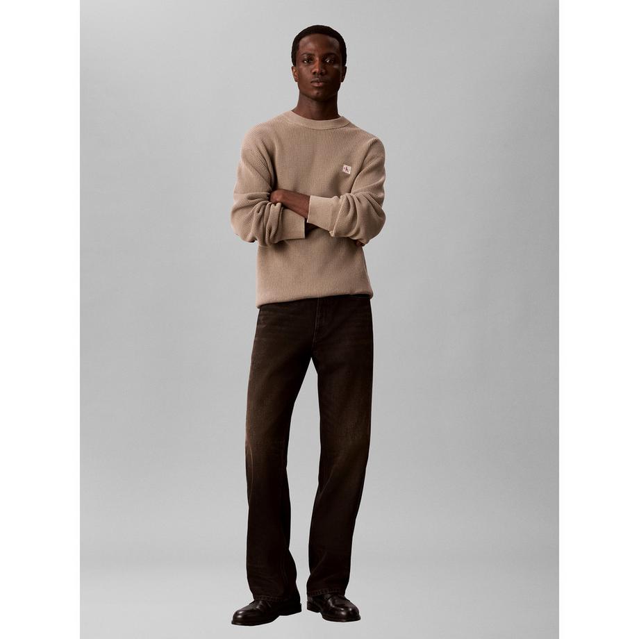 Calvin Klein Jeans Pull col rond côtelé  
