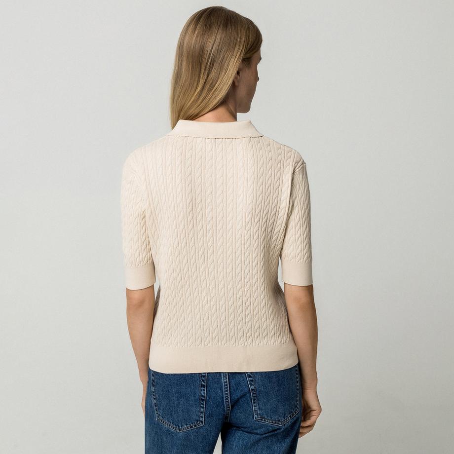 Manor Woman Pull manches courtes col polo  