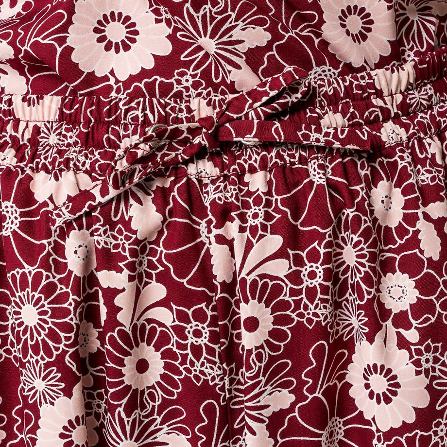 Manor Woman Pantalon à motif floral jambe large  