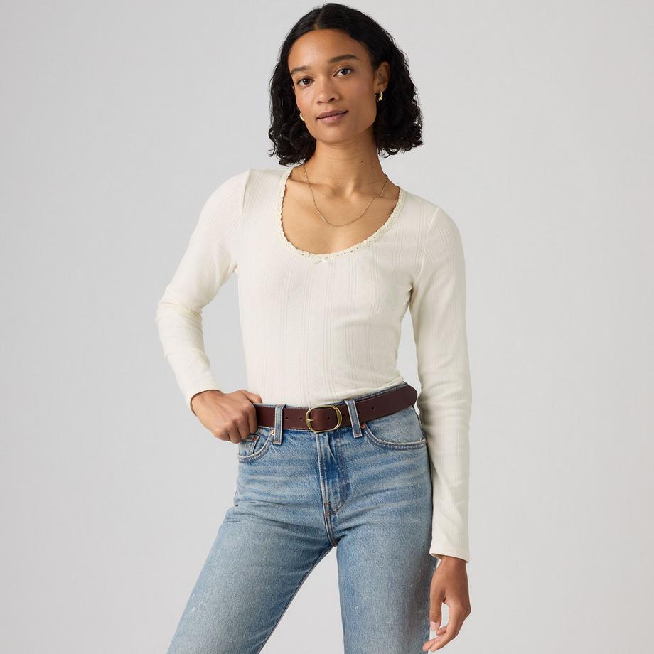 Levi's® Pull à col festonné et maille côtelée  