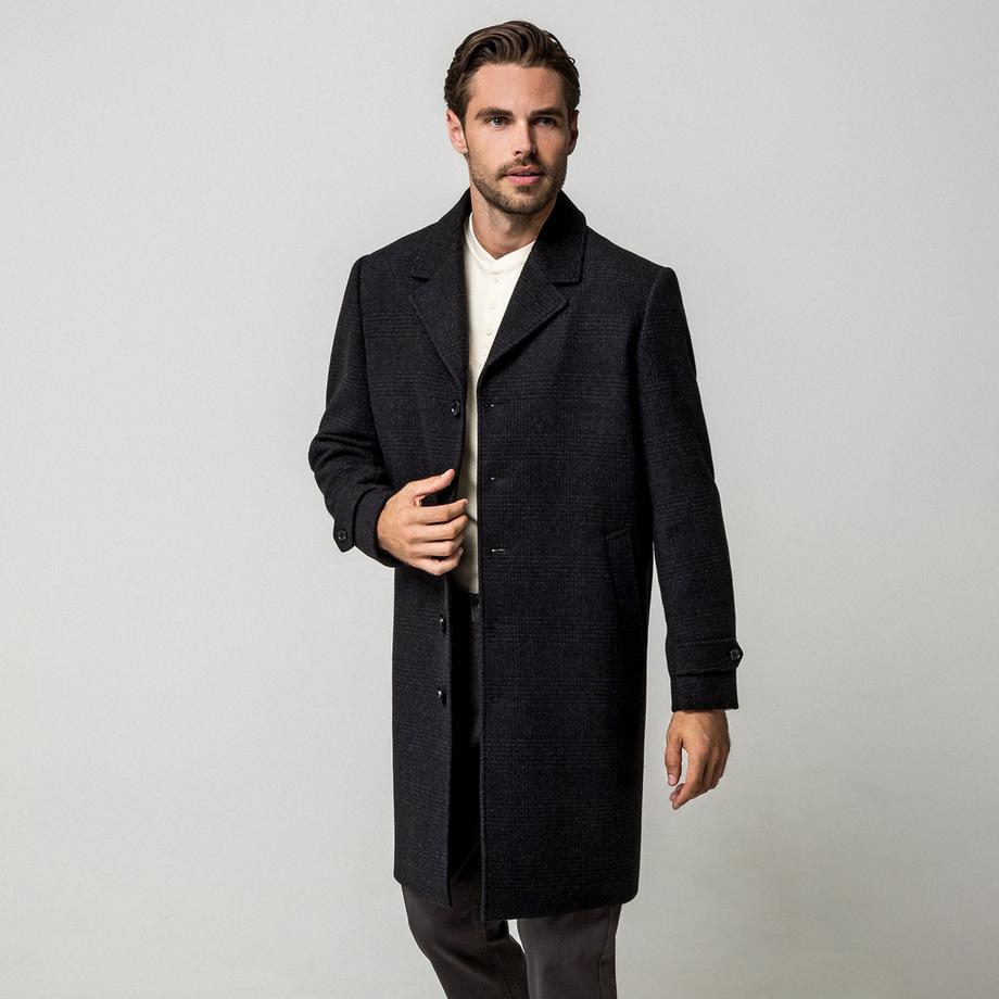 Manor Man Manteau à double boutonnage en mélange de laine  