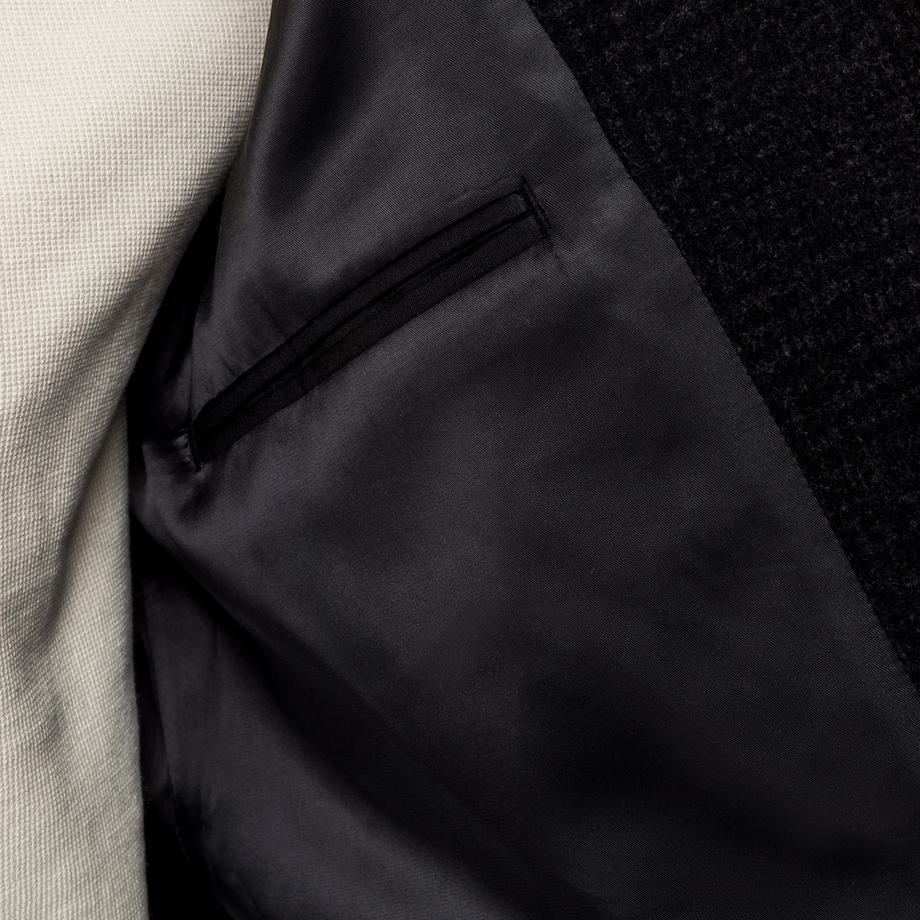 Manor Man Manteau à double boutonnage en mélange de laine  