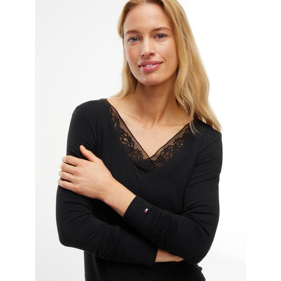 TOMMY HILFIGER Haut de pyjama Modal Lace manches longues  