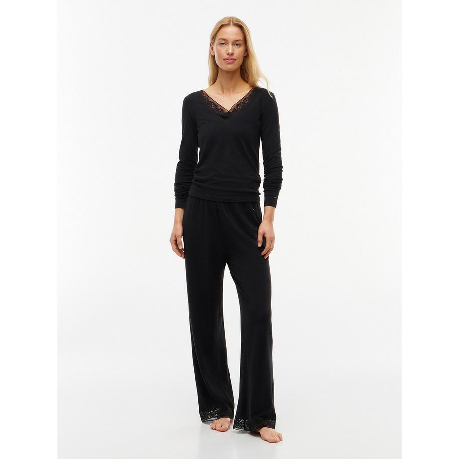 TOMMY HILFIGER Haut de pyjama Modal Lace manches longues  