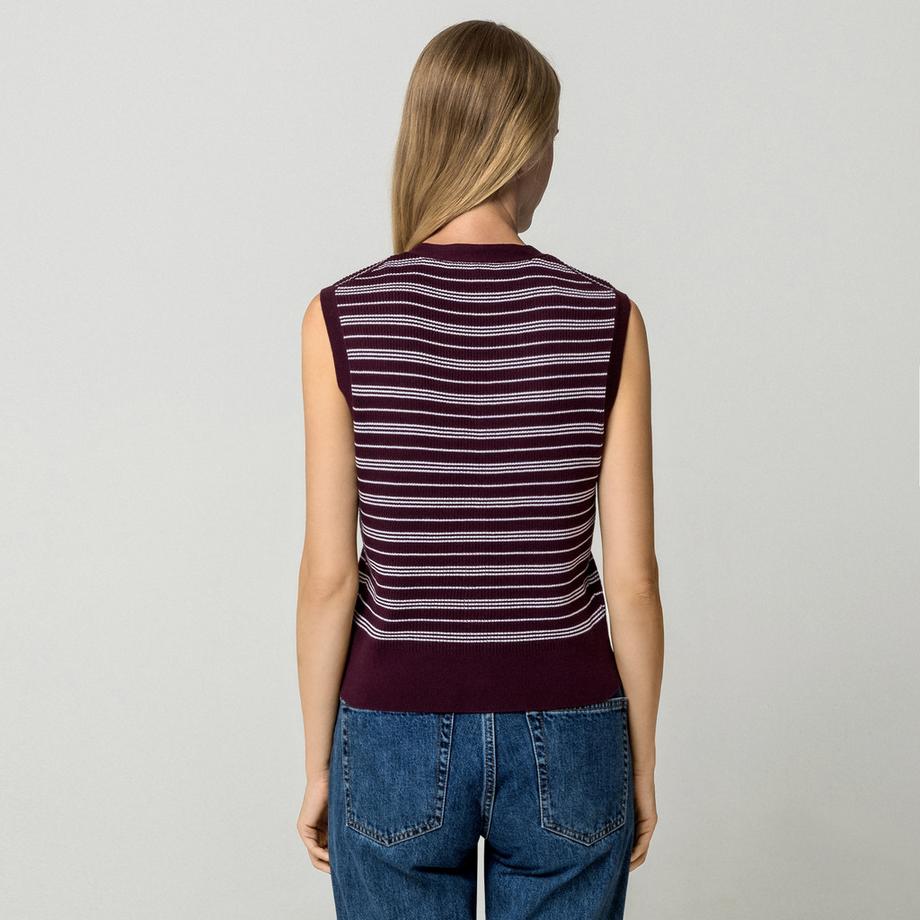 Manor Woman Cardigan sans manches col en V  