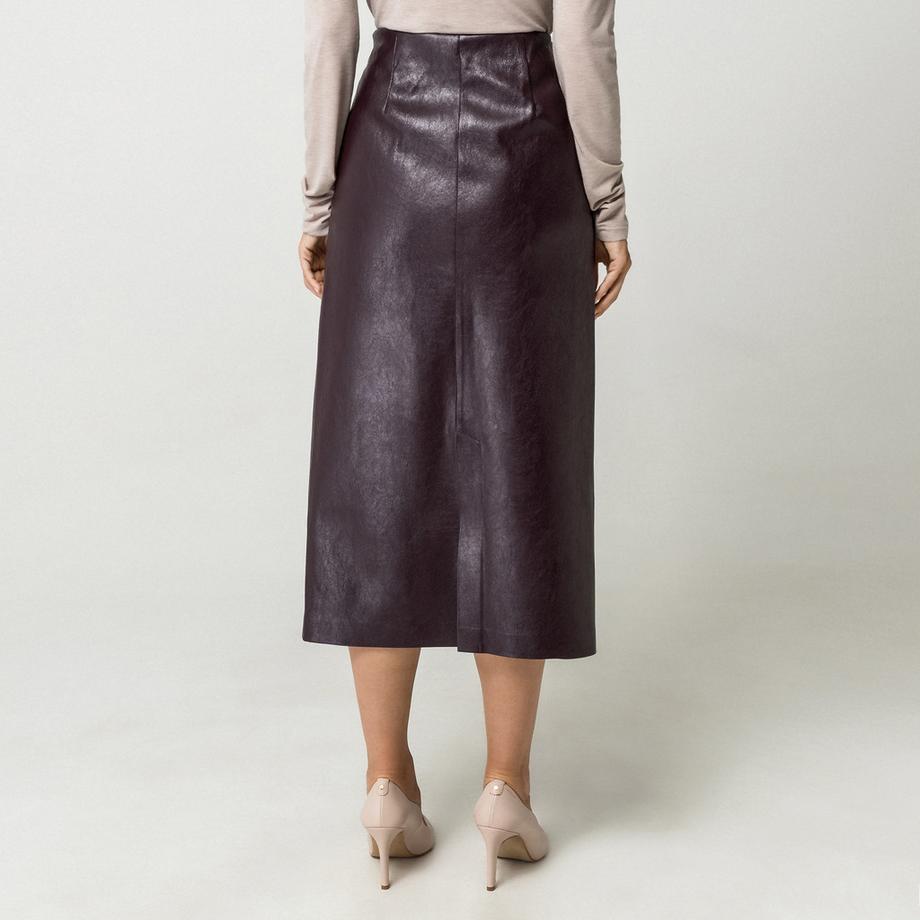 Manor Woman Jupe mi-longue en cuir  