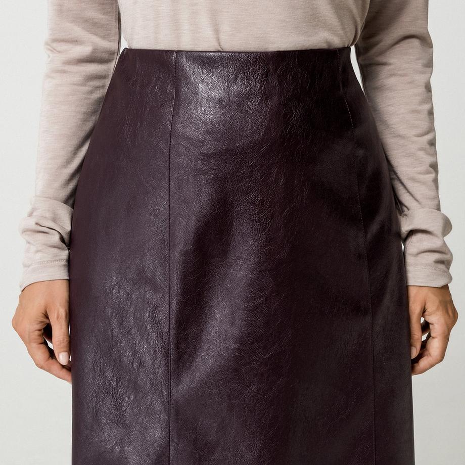 Manor Woman Jupe mi-longue en cuir  