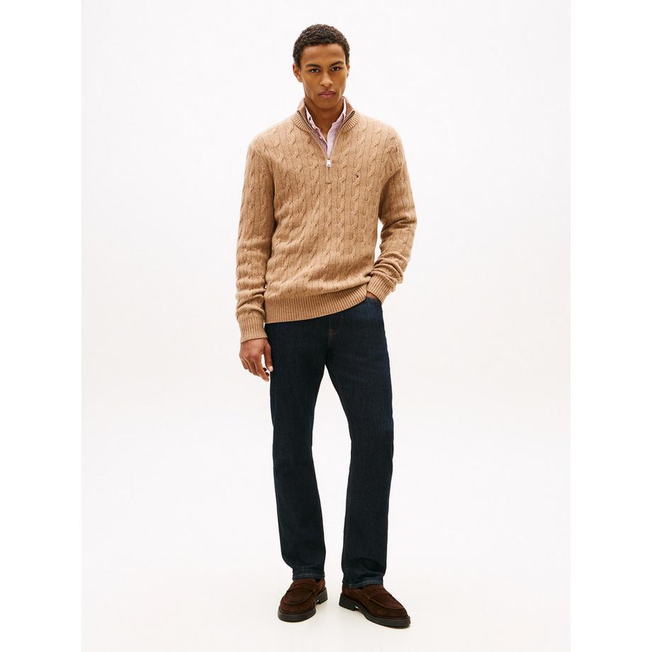 TOMMY HILFIGER Pull à demi-zip tricoté  