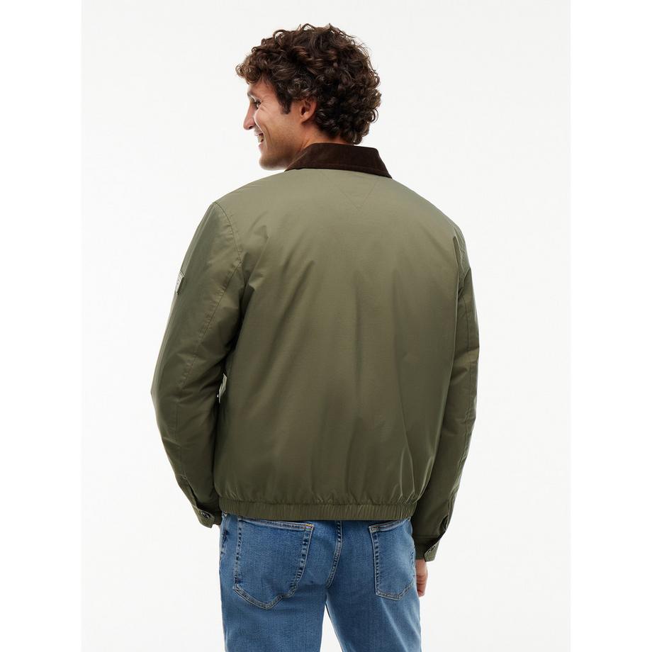 TOMMY HILFIGER Olivgrüner Blouson mit Cordkragen  