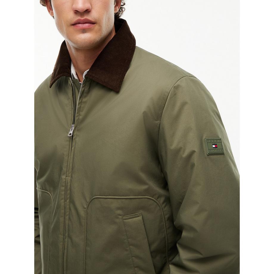 TOMMY HILFIGER Olivgrüner Blouson mit Cordkragen  