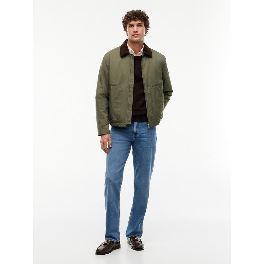 TOMMY HILFIGER Olivgrüner Blouson mit Cordkragen  