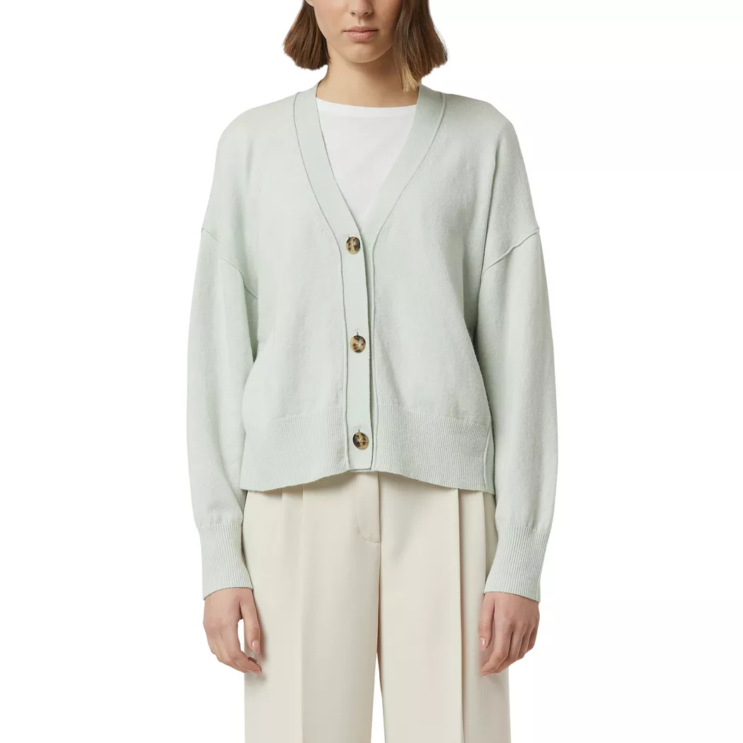 Comma - Lange Strickjacke, langarm, für Damen, Zweifarbig Größe 42
