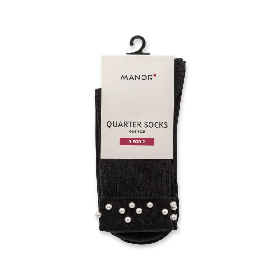 Manor Woman Classic Pearl Sock Lunghezza Quarto  