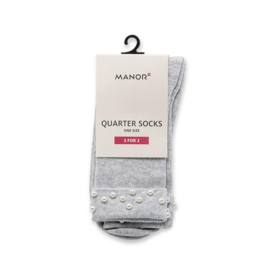 Manor Woman Classic Pearl Sock Lunghezza Quarto  