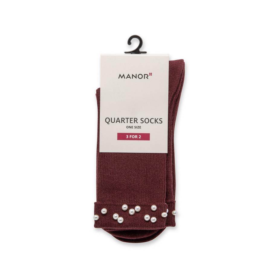 Manor Woman Classic Pearl Sock Longueur Quart  