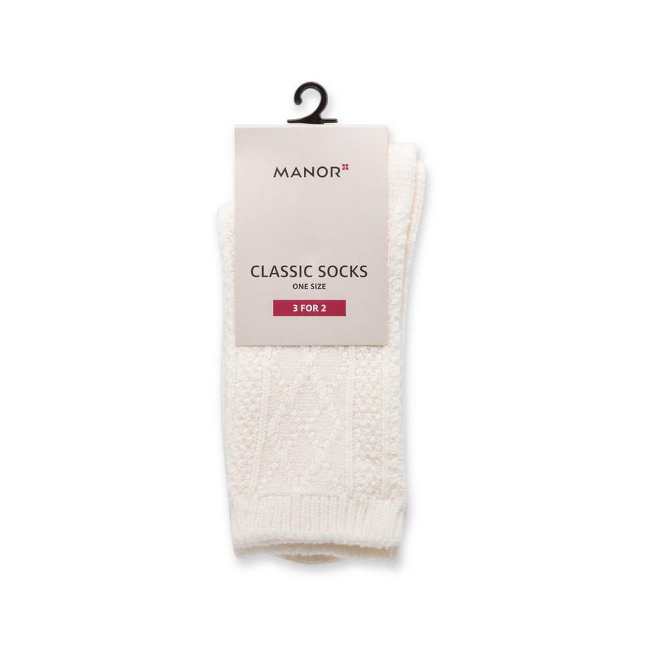 Manor Woman Chaussettes mi-mollet Classic Knit Wool Blend  