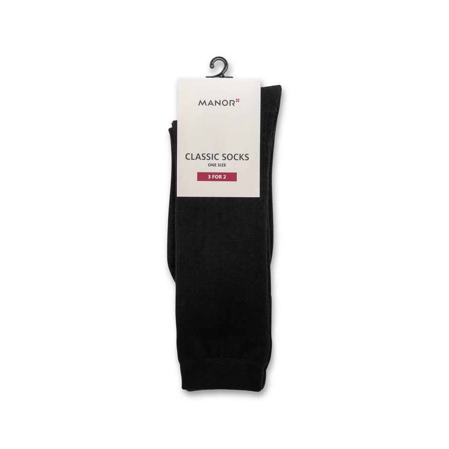 Manor Woman Chaussettes montantes Classic Rib Wool Blend  