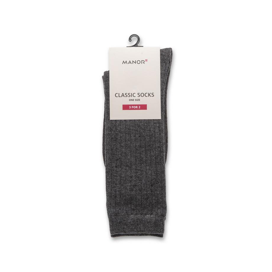 Manor Woman Calze montanti Classic Rib Wool Blend  