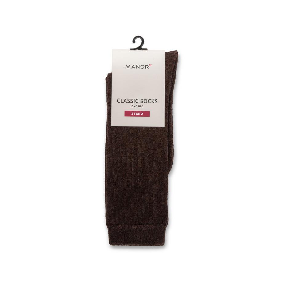 Manor Woman Chaussettes montantes Classic Rib Wool Blend  
