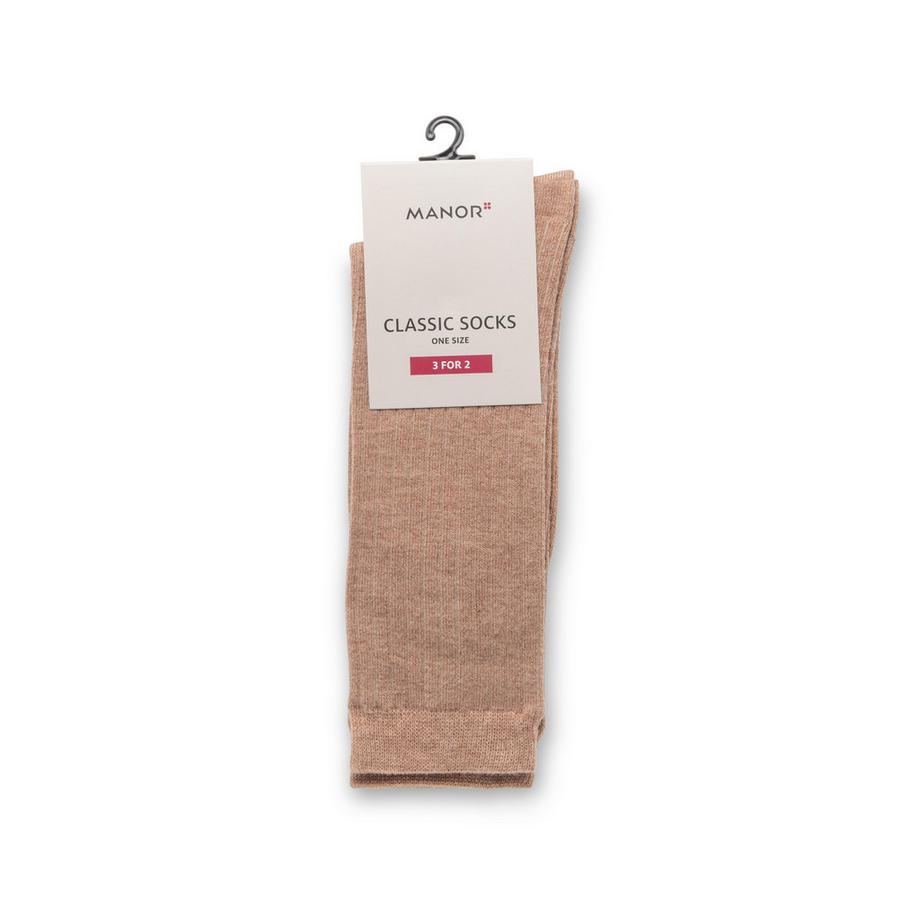 Manor Woman Chaussettes montantes Classic Rib Wool Blend  