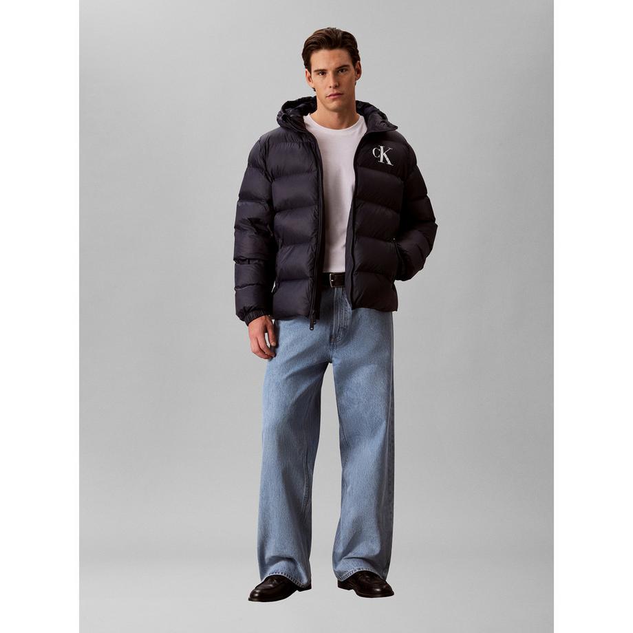 Calvin Klein Jeans Kapuzen-Pufferjacke mit Logo  