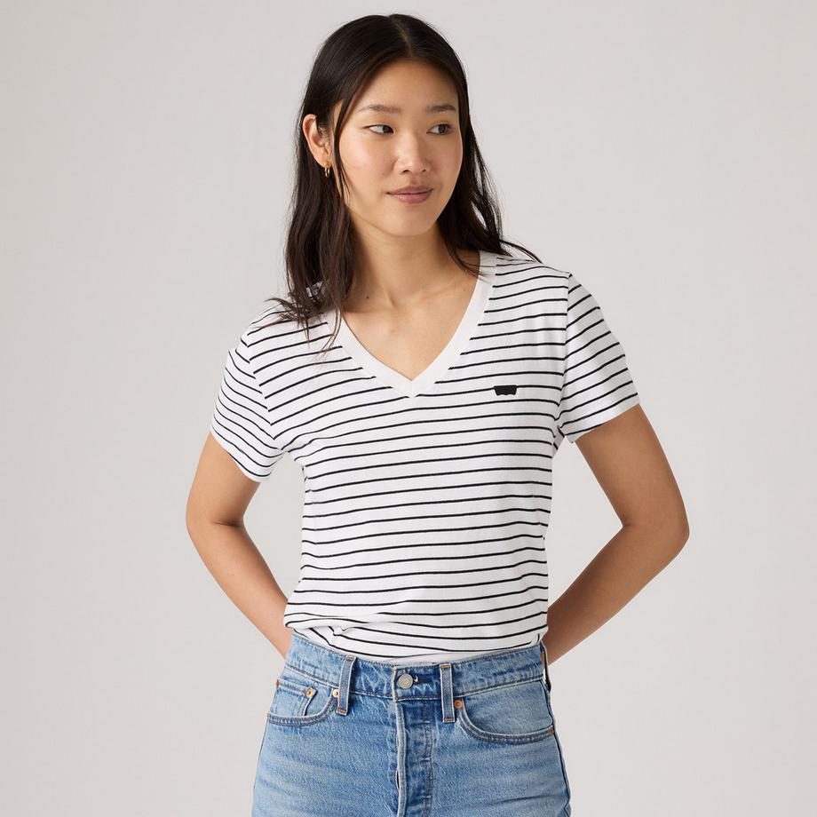 Levi's® T-shirt rayé à col en V  