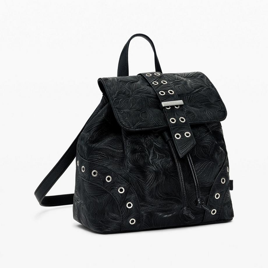 Desigual Zaino con motivo a rilievo e occhielli  