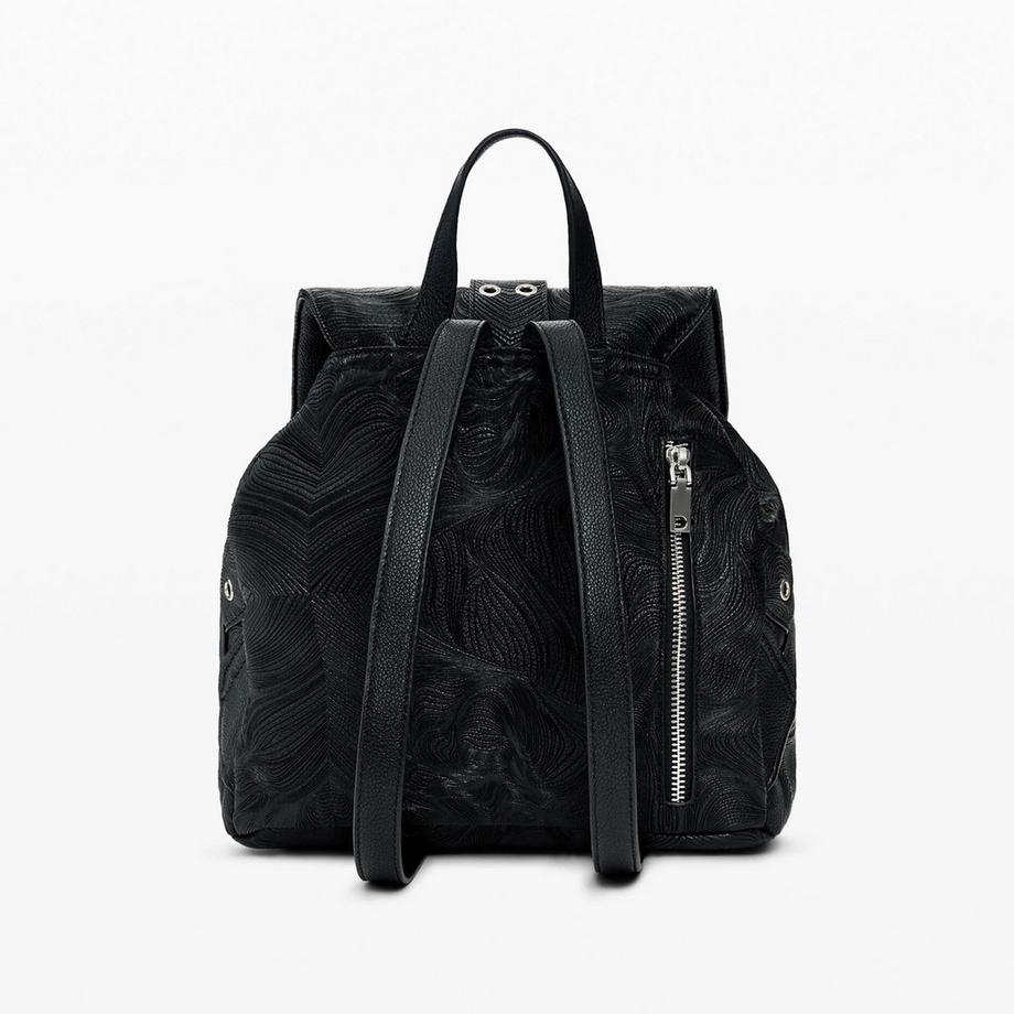 Desigual Zaino con motivo a rilievo e occhielli  