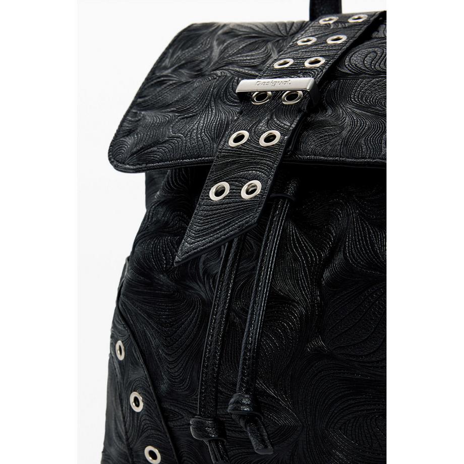 Desigual Zaino con motivo a rilievo e occhielli  