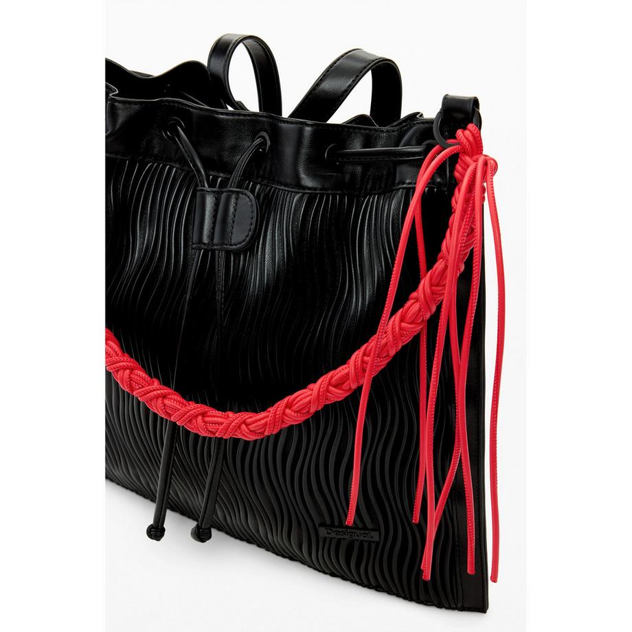 Desigual Sac à dos avec texture ondulée et poignée tressée  