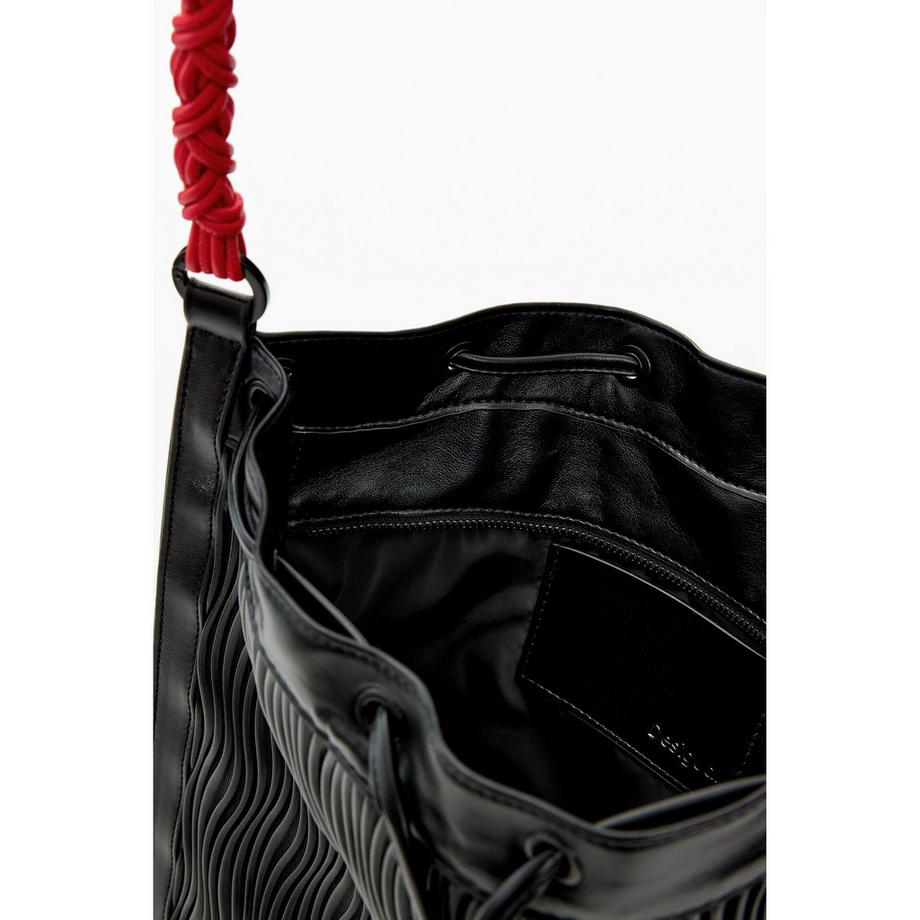 Desigual Sac à dos avec texture ondulée et poignée tressée  