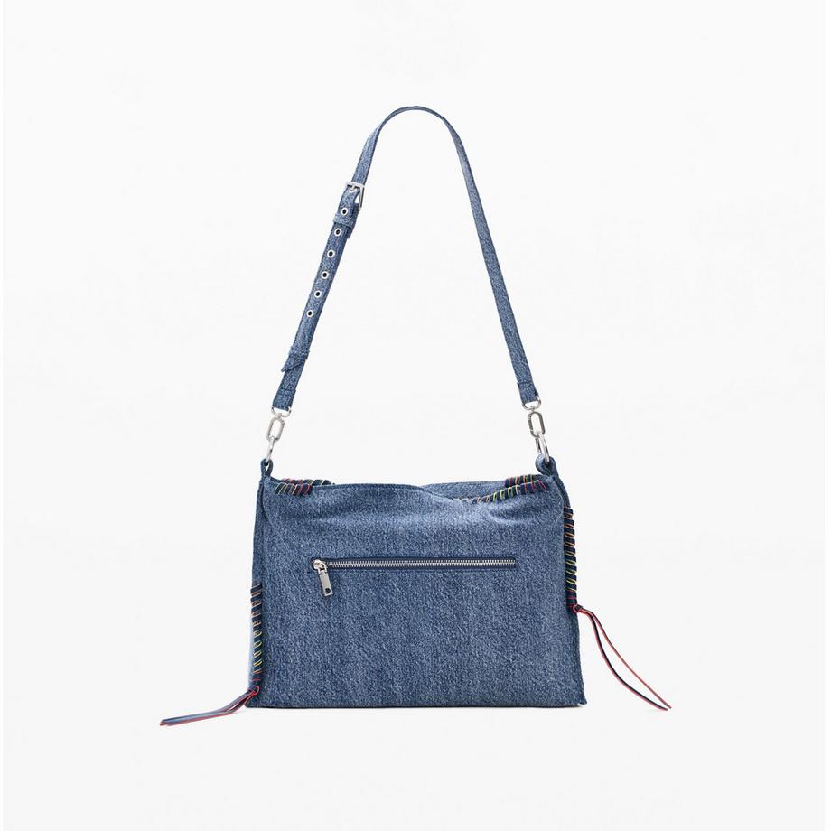 Desigual Sac à bandoulière en denim avec breloque cœur  