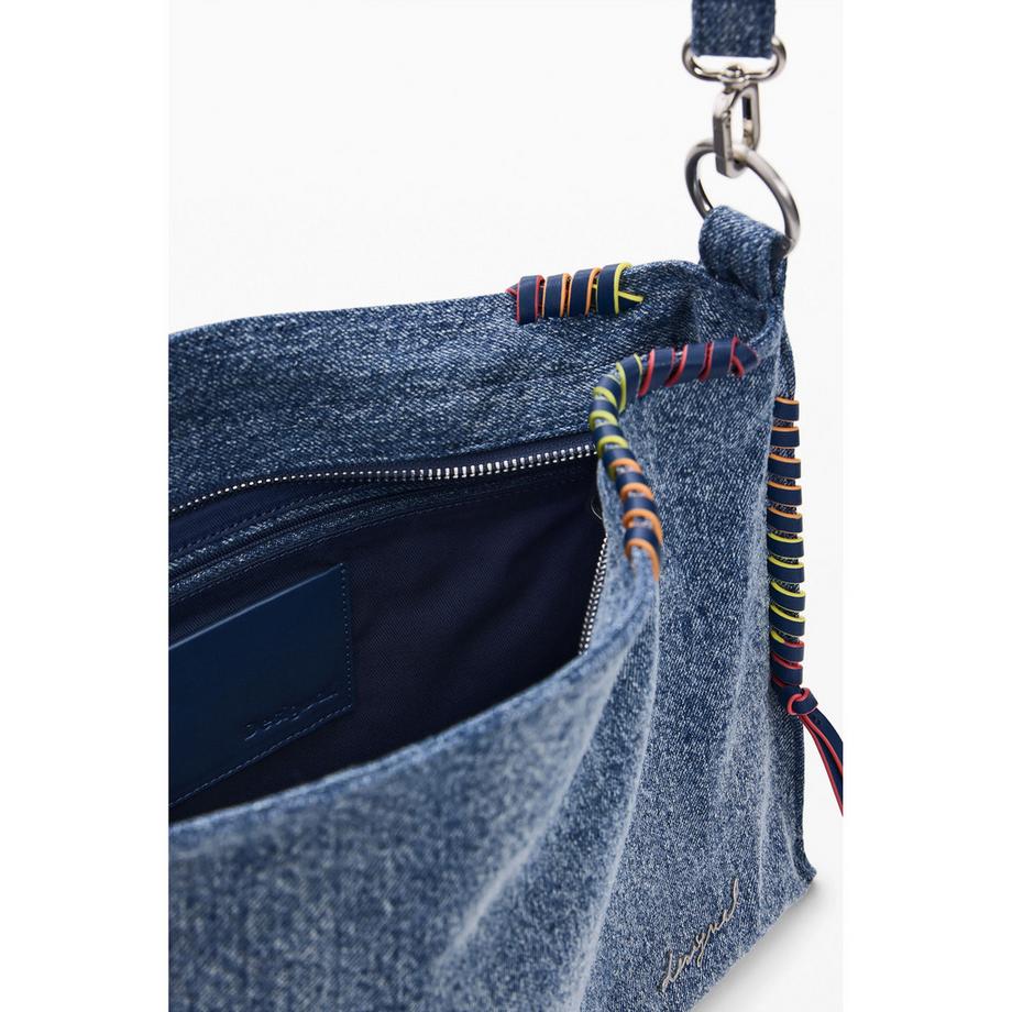 Desigual Sac à bandoulière en denim avec breloque cœur  