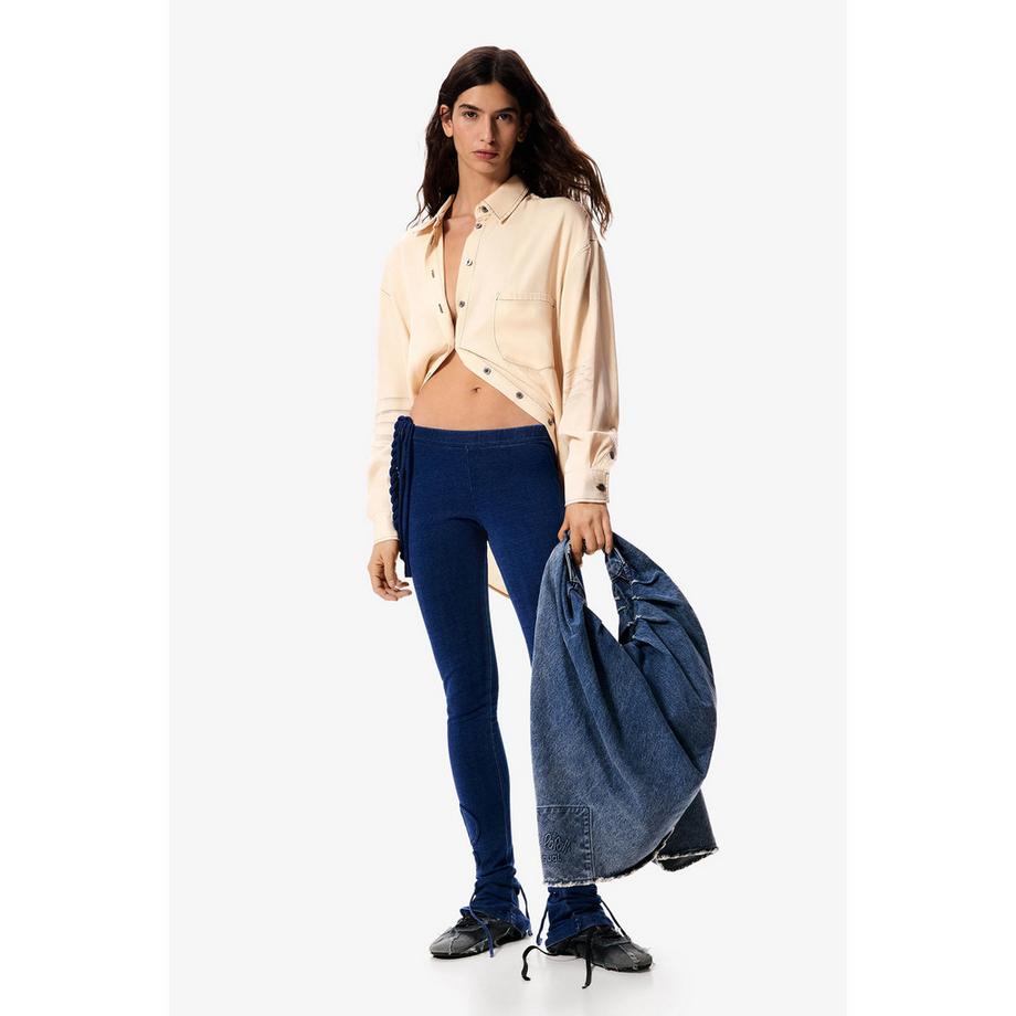 Desigual Sac à bandoulière en denim avec breloque cœur  