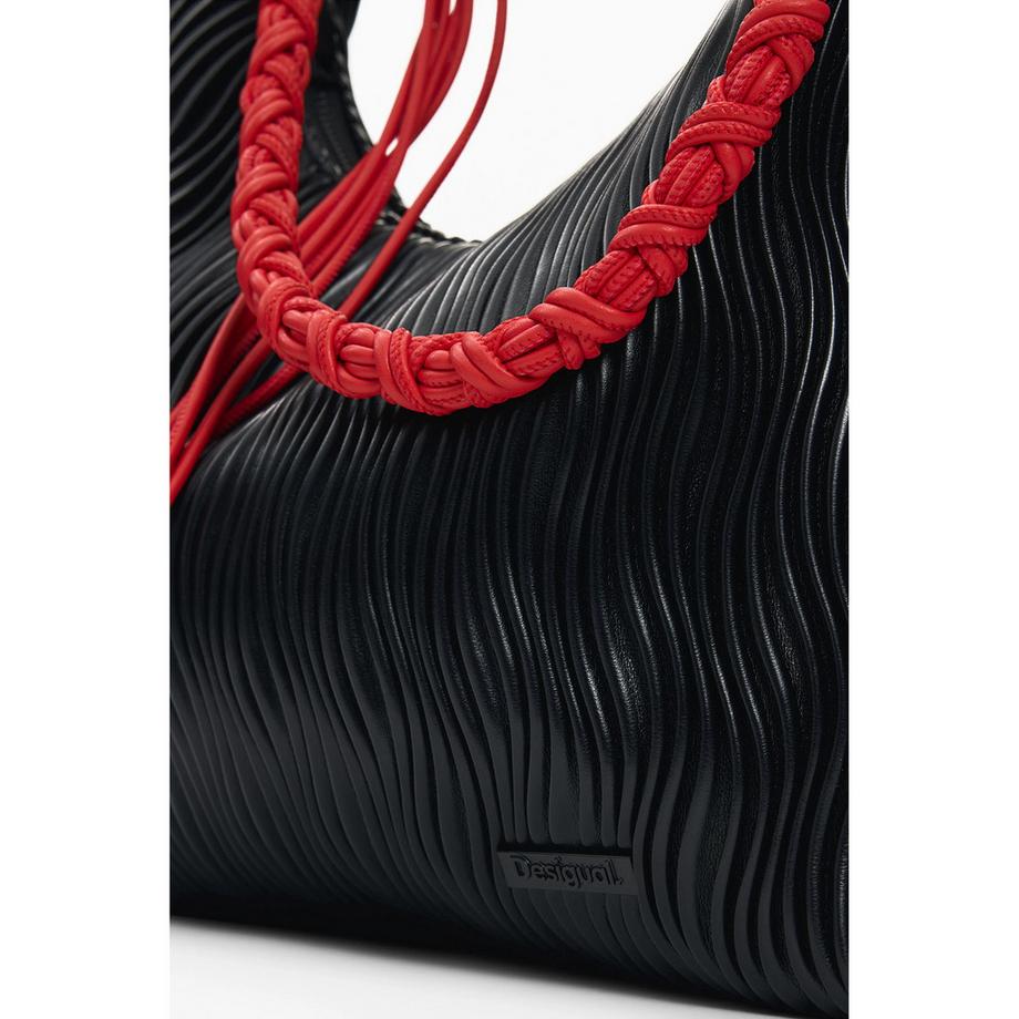 Desigual Sac à Bandoulière Texture Ondulée et Anse Tressée  