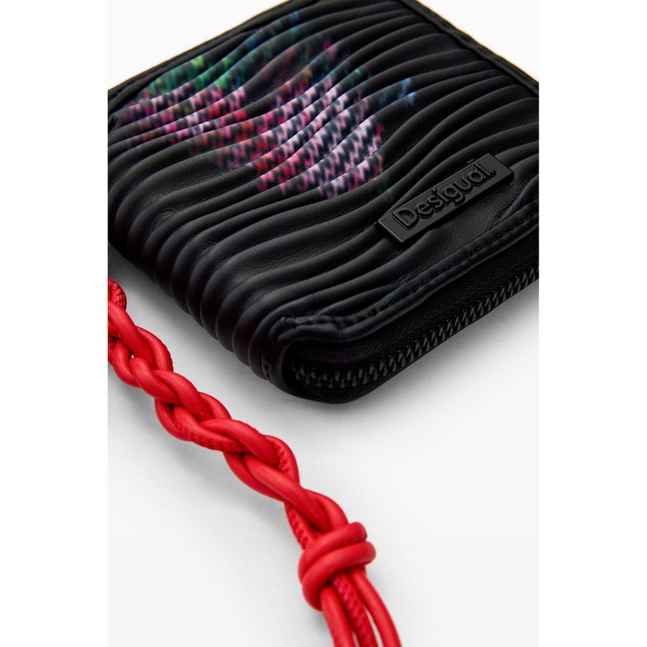 Desigual Portefeuille avec texture ondulée et dragonne tressée  