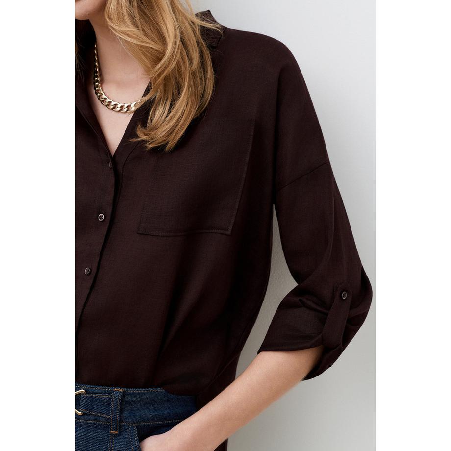 Caroll Camicia a maniche lunghe con taschino sul petto  
