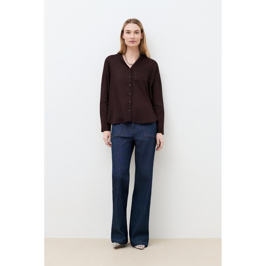 Caroll Camicia a maniche lunghe con taschino sul petto  