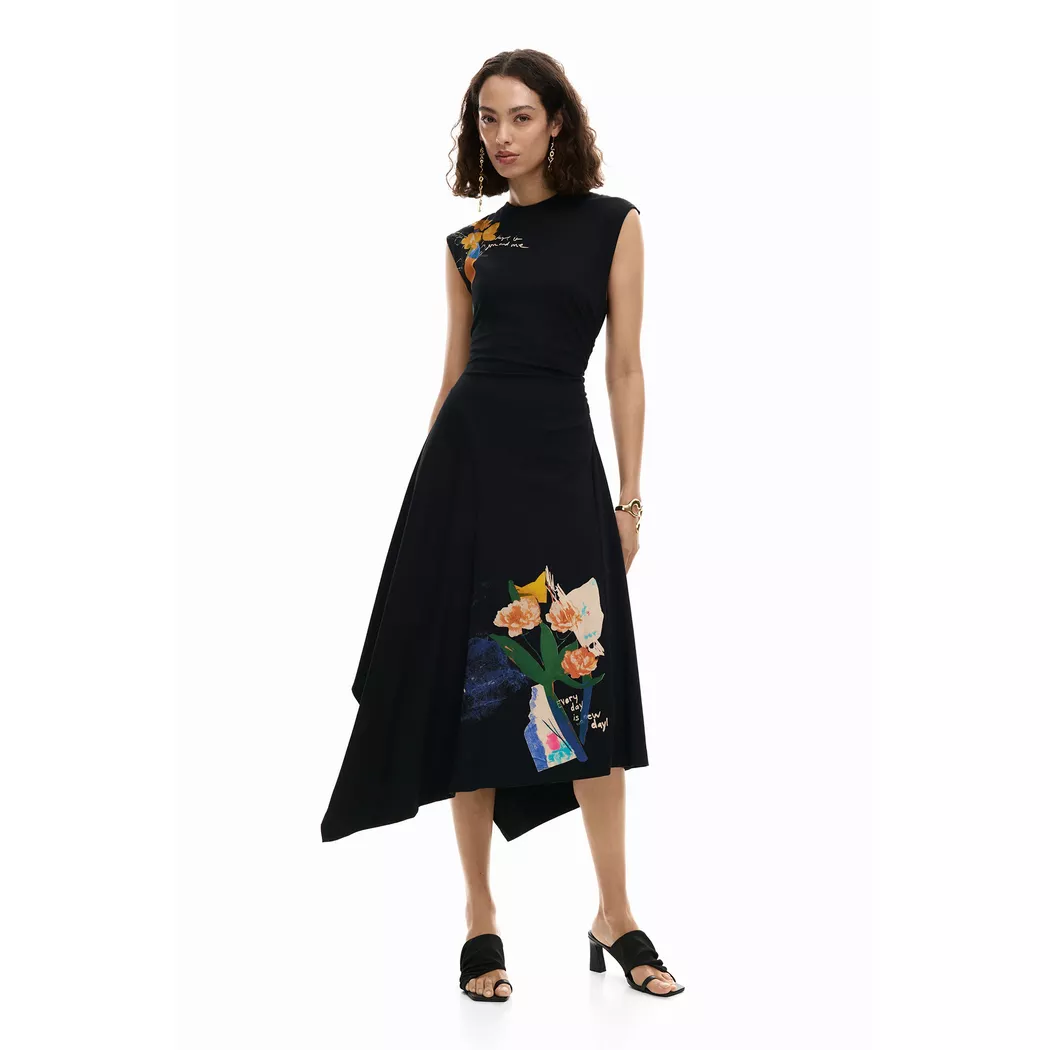 Desigual Robe imprimée à fleurs BLACK M female 3